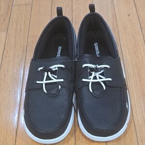 Speedo Kids Black Water Shoes with White Accents